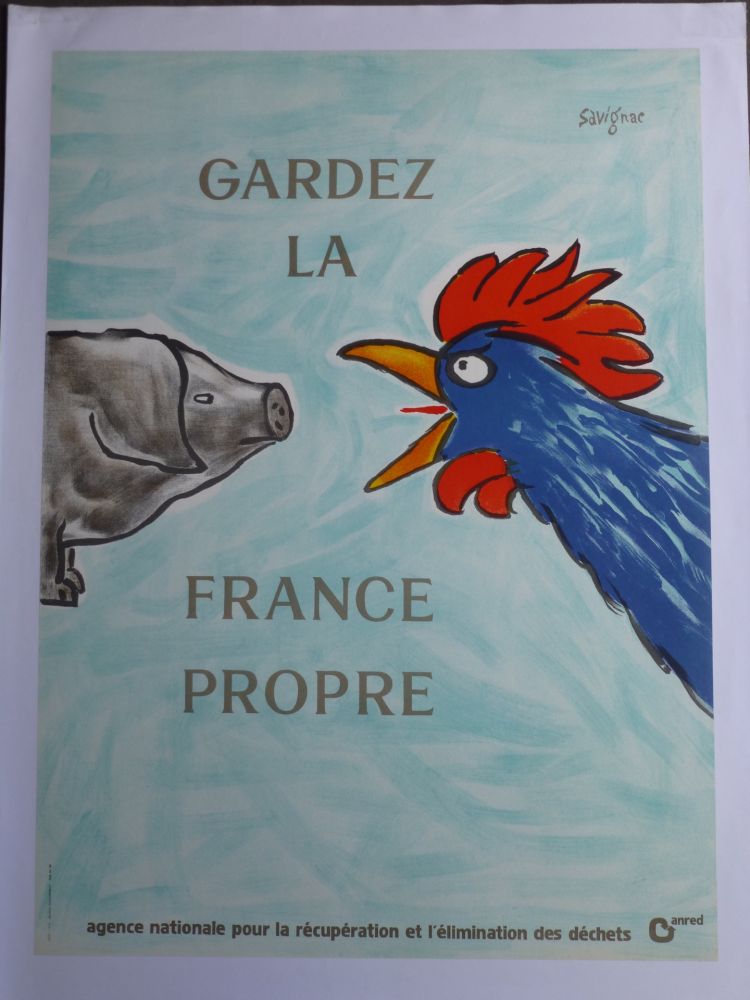 Poster Savignac - Gardez la France propre