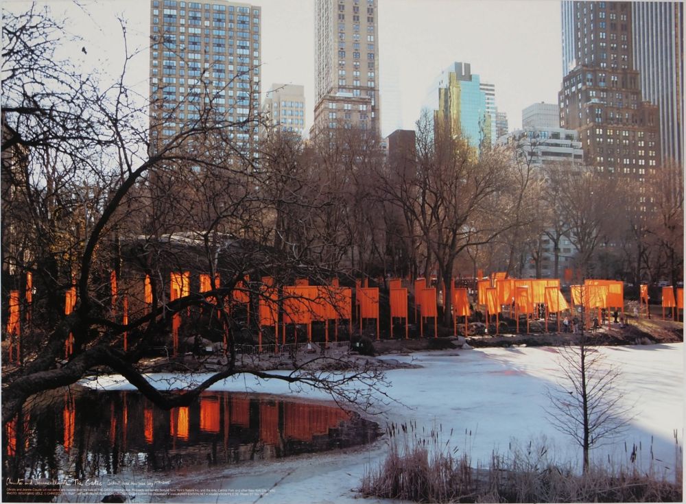 Poster Christo - Gates near Frozen Lake, Central Park New York