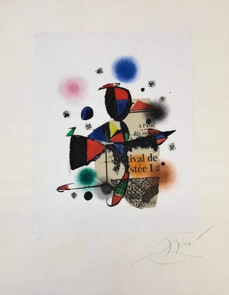 Etching And Aquatint Miró - Gaudi XV