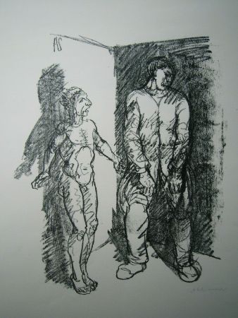 Lithograph Schinnerer - Gefangener (Prisoner)