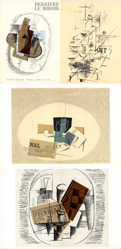 Illustrated Book Braque - GEORGES BRAQUE. Papiers collés 1912-1914. Derrière le Miroir n° 138. Mai 1963.