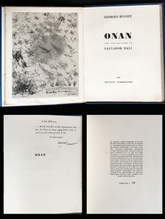 Illustrated Book Dali - Georges Hugnet : ONAN. 1 gravure originale signée (1934)