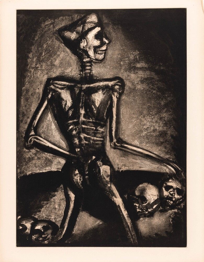 Etching Rouault - Georges Rouault (1871–1958) – Homo Homini Lupus – Etching, aquatint on paper – 1926