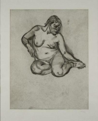 Etching Freud - Girl Holding Her Foot
