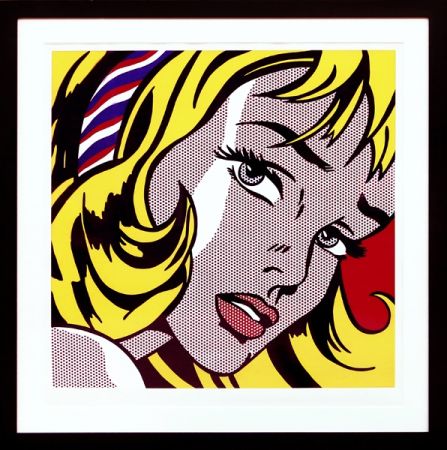 Screenprint Lichtenstein - Girl with Hair Ribbon