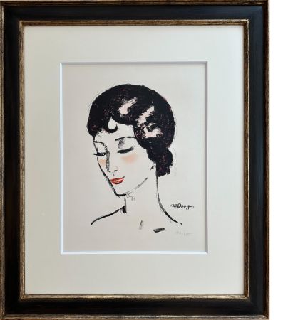 Lithograph Van Dongen - Girl with Lowered Eyes