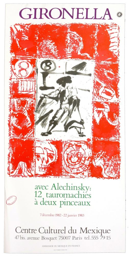 Poster Alechinsky - Gironella avec Alechinsky, 1982