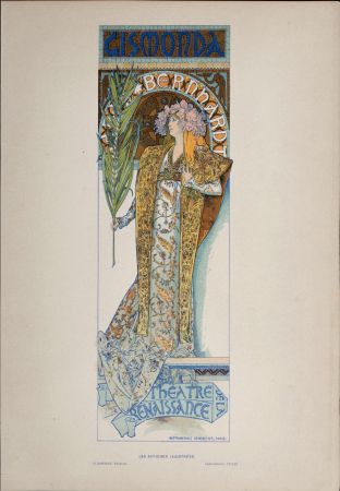 Lithograph Mucha - Gismonda (Sarah Bernhardt), 1896