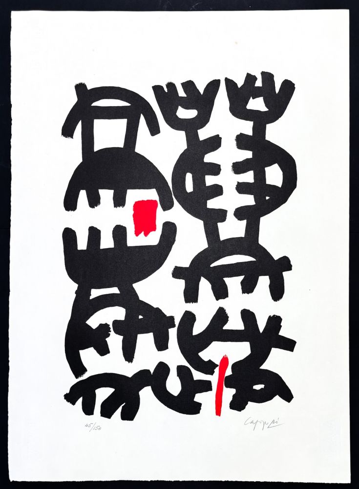 Lithograph Capogrossi - Giuseppe Capogrossi (1900–1972) - Lithography on Fabriano paper - 1957