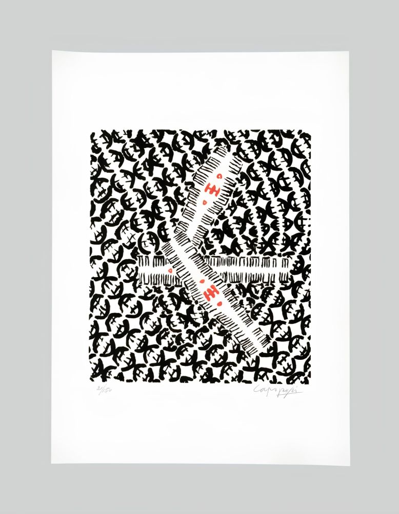 Lithograph Capogrossi - Giuseppe capogrossi (1900–1972) - Lithography on Fabriano paper - 1957
