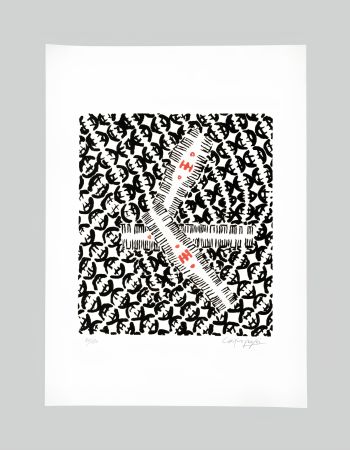 Lithograph Capogrossi - Giuseppe capogrossi (1900–1972) - Lithography on Fabriano paper - 1957
