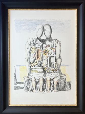 Lithograph De Chirico - Gli Archeologi