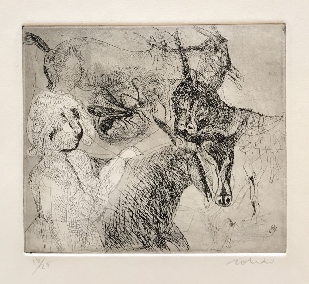 Etching Toledo - Goats with Woman 