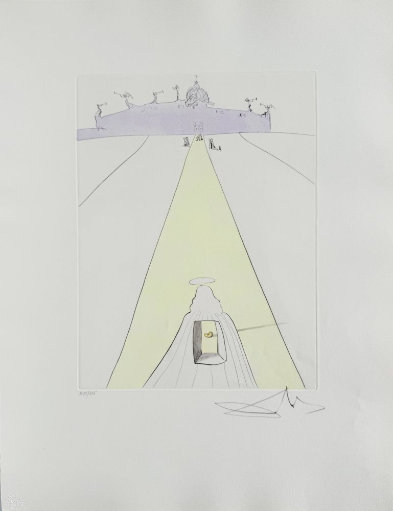 Engraving Dali - God, Time, Space, and the Pope