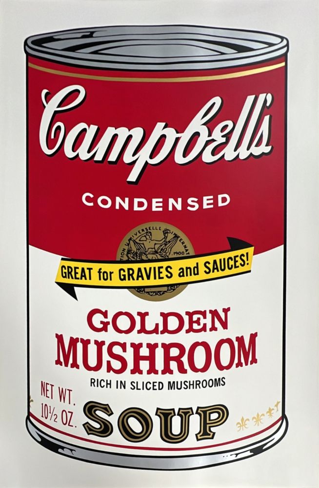 Screenprint Warhol - Golden Mushroom (from Campbell's Soup II)