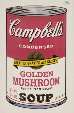 Screenprint Warhol - Golden Mushroom (from Campbell's Soup II)