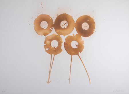 Lithograph Dokoupil - Golden Rings