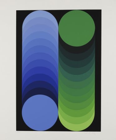 Screenprint Vasarely - Gordes Kidio