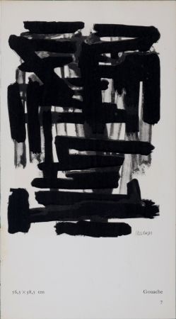 Lithograph Soulages (After) - Gouaches et gravures (C), 1957
