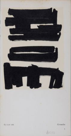 Lithograph Soulages (After) - Gouaches et gravures (D), 1957