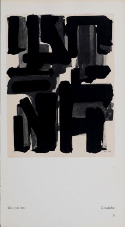 Lithograph Soulages (After) - Gouaches et gravures (G), 1957