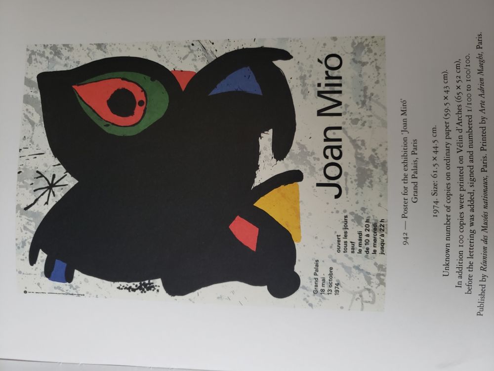 Lithograph Miró - Grand Palais