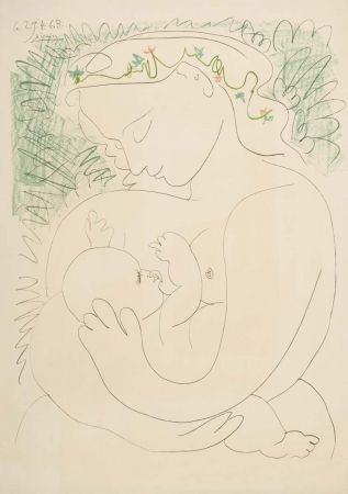 Lithograph Picasso - Grande maternite