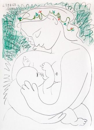 Lithograph Picasso - Grande Maternité