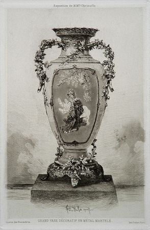 Etching And Aquatint Buhot - Grande vase décoratif