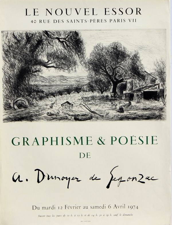 Poster De Segonzac - Graphisme et Poésie
