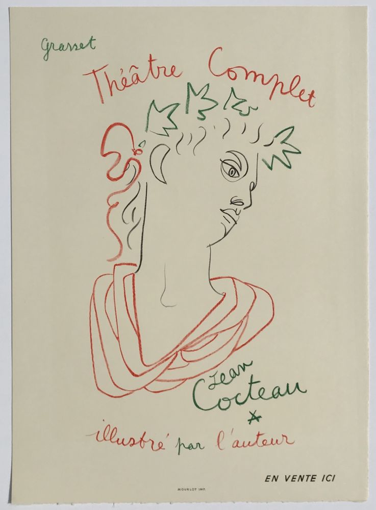 Lithograph Cocteau - Grasset Theatre Complet