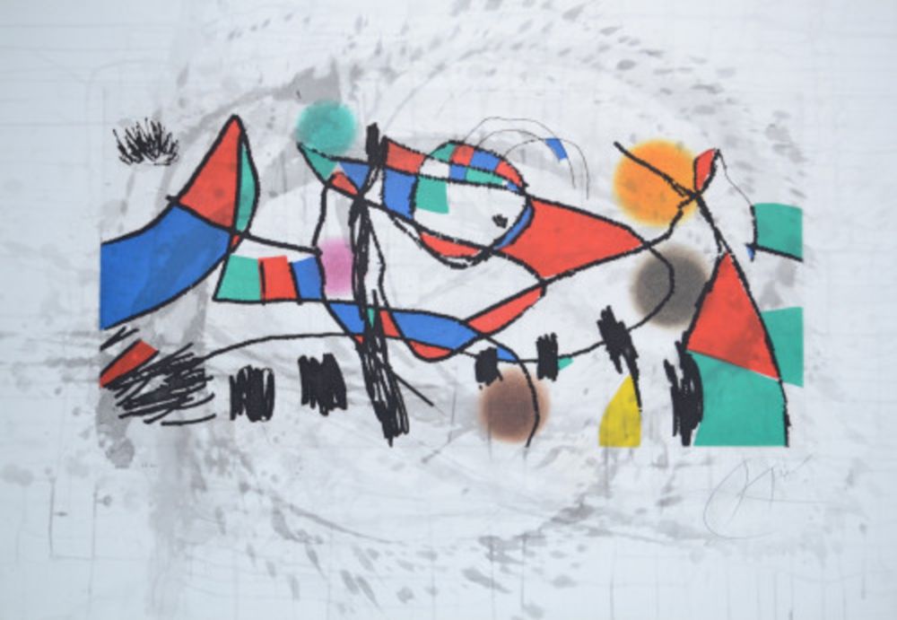 Etching Miró - Gravure Pour Un Exposition - D606
