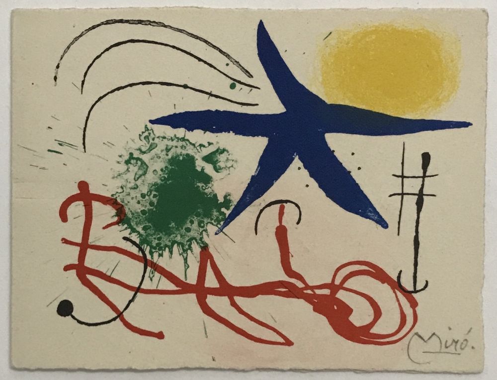 Lithograph Miró - Greeting Card
