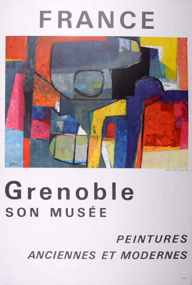 Lithograph Esteve - Grenoble, son musée