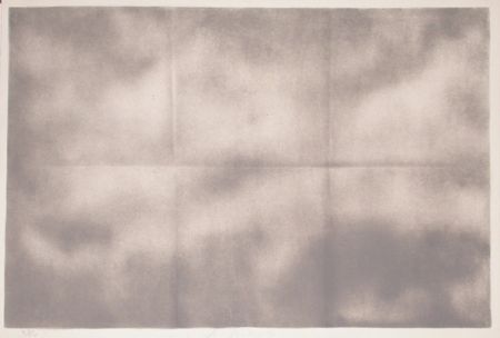 Lithograph Goode - Grey Folded Clouds - IV Grey