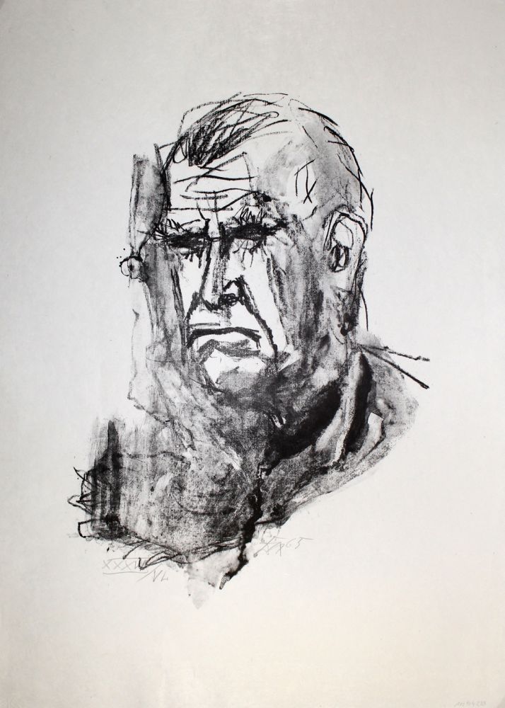 Lithograph Dix - Grosses Selbstbildnis / Large Self-Portrait