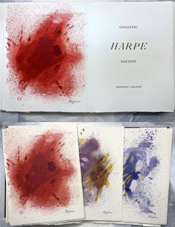 Illustrated Book Bazaine - Guillevic : HARPE. 19 gravures originales, une double suite signée et un dessin original signé (1980)
