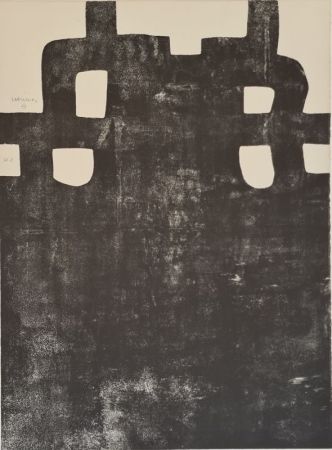 Lithograph Chillida - Gurutze Gorria III (Rotes Kreuz III) 