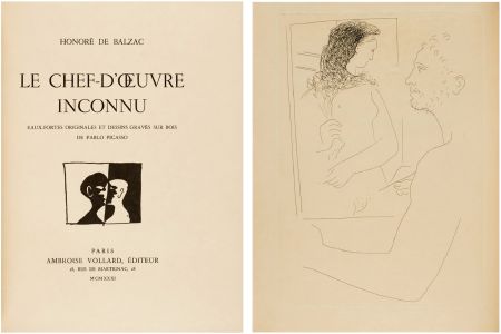 Illustrated Book Picasso - H. de Balzac. LE CHEF-D'ŒUVRE INCONNU. Eaux-fortes de Pablo Picasso (ex. sur Japon signé avec suite, reliure de Paul Bonet)