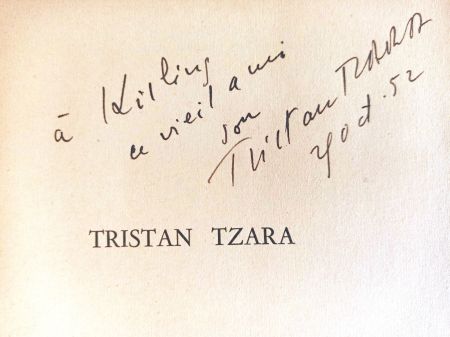 Illustrated Book Tzara - Hand-signed for painter Moise Kisling - Poetes d'aujourd'hui, 1952 - Hand-signed!