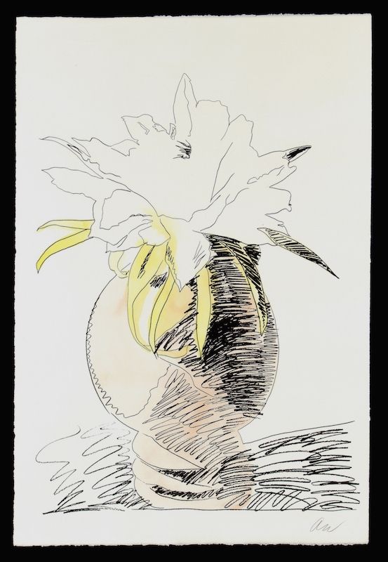 Screenprint Warhol - Hand Colored Flowers III.114