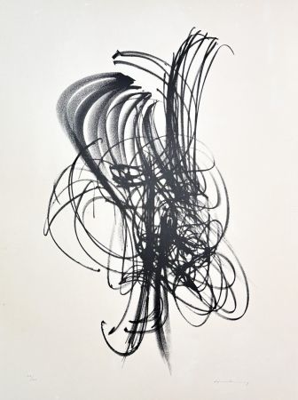 Lithograph Hartung - Hans Hartung (1904–1989) – L 38 – Lithograph on BFK Rives vellum paper – 1958