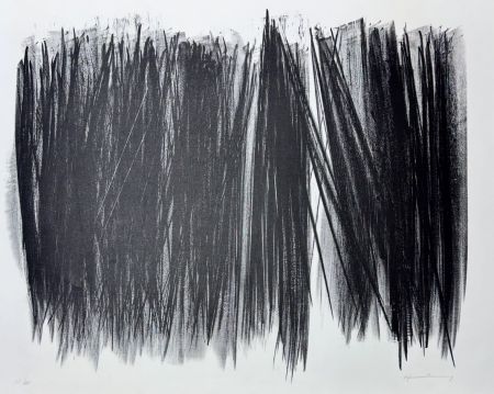 Lithograph Hartung - Hans Hartung (1904 - 1989) - L 105 - Lithograph on Arches paper - 1963