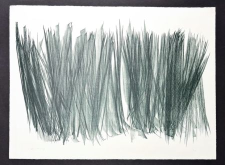 Lithograph Hartung - Hans Hartung (1904 - 1989) - L 106 - Lithograph on BFK Rives paper - 1963