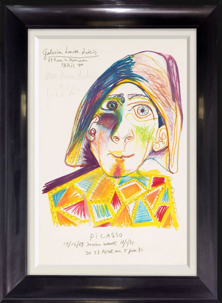 Lithograph Picasso - Harlequin