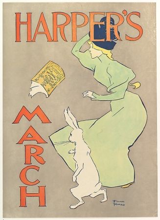 Lithograph Penfield - Harper's March