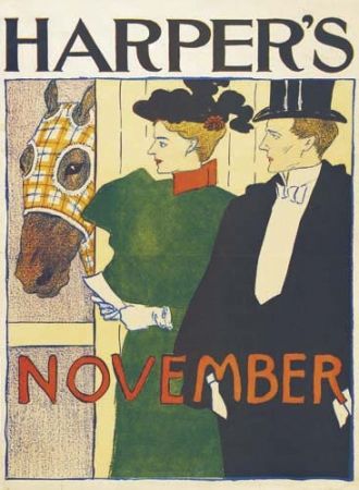 Lithograph Penfield - Harper's November