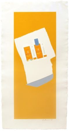 Lithograph Motherwell - Harvest with Blue Bottom, from Summer Light series  