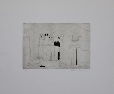 Etching Breiter - Hausfassade