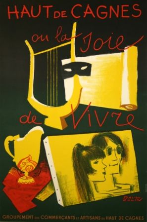 Poster Colin - Haut de Cagnes  ou la Joie de Vivre